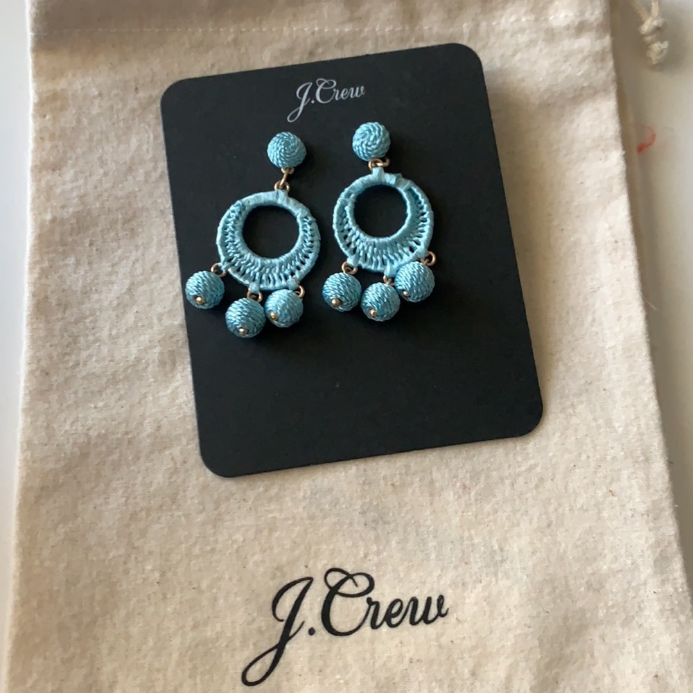 J.crew Raffia-wrapped triple drop earrings - Picture 6 of 7